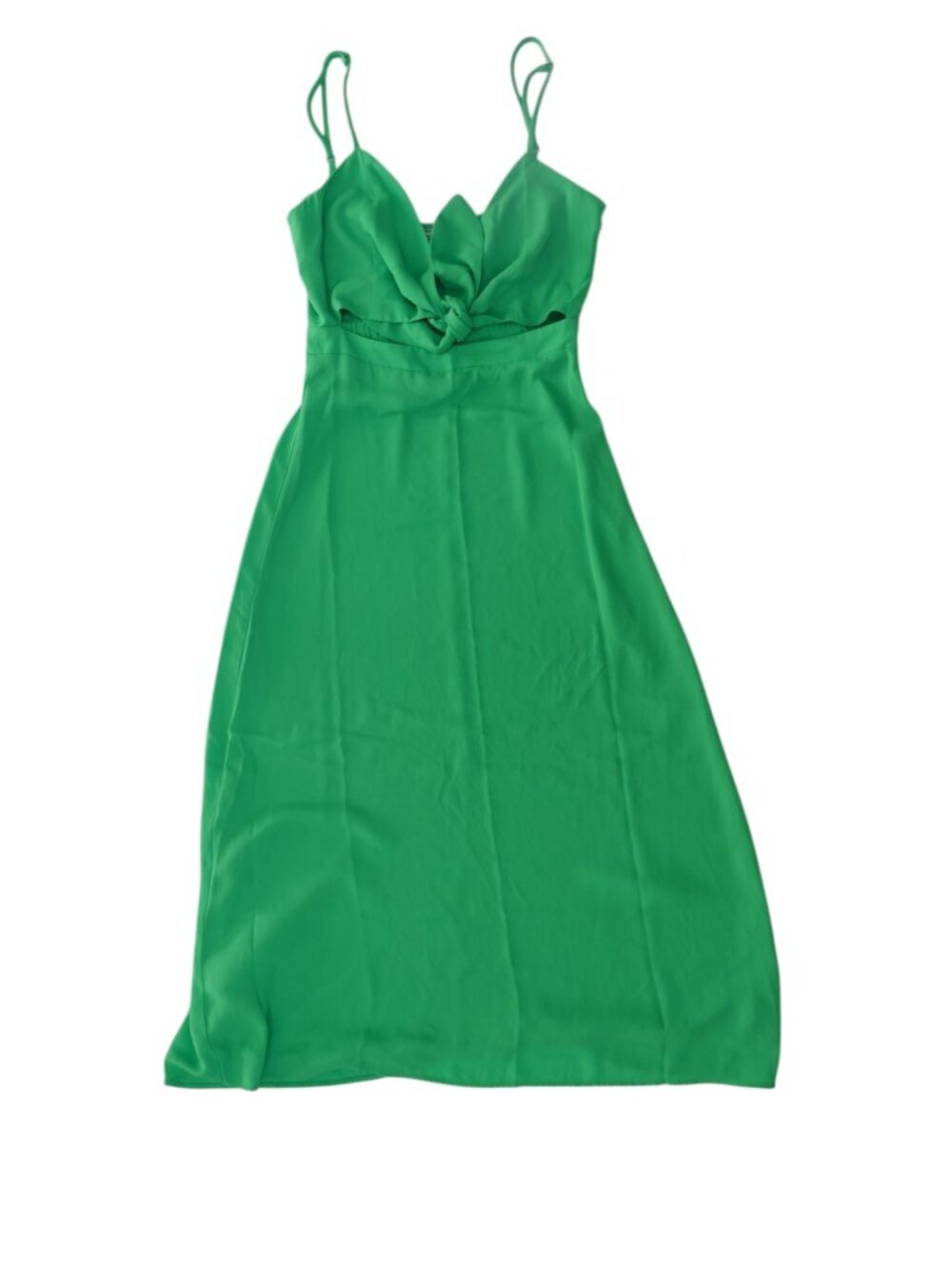 Show Me Your Mumu Moby Green front tie midi Dress spaghetty strap  size XS
